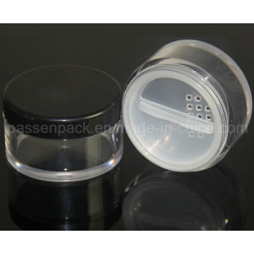 Frasco plástico redondo com Sifter giratório para a embalagem cosmética (PPC-LPJ-017)